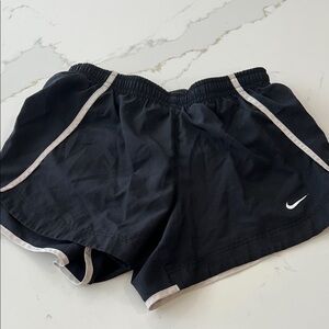Girls Nike Black and White Running Shorts